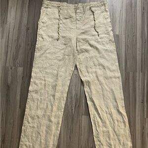 Cream Relaxed Fit Chinos Lightweight Fabric